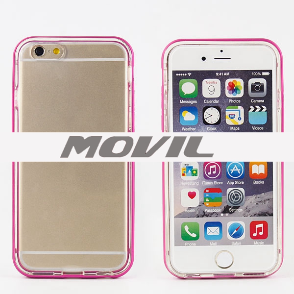 NP-2192 Marco de metal con TPU funda para Apple iPhone 6 plus-0